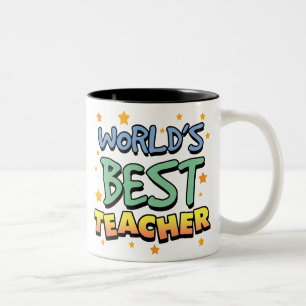 Beste der Lehrer-Tasse der Welt Zweifarbige Tasse