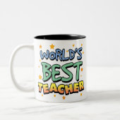 Beste der Lehrer-Tasse der Welt Zweifarbige Tasse (Links)