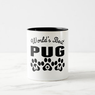 Beste der Mops-Mama der Welt Zweifarbige Tasse