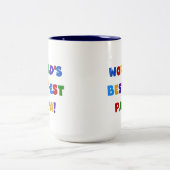 Beste der Papa-T-Shirts und Geschenke der helle Zweifarbige Tasse (Mittel)