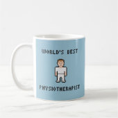 Beste der Physiotherapeuten-Tasse der Pixel-Welt Kaffeetasse (Links)