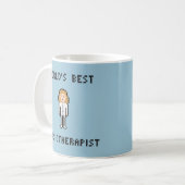 Beste der Physiotherapeuten-Tasse der Welt Kaffeetasse (Vorderseite Links)