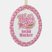 Beste der Sozialarbeiter-Geschenk-Verzierung der Keramik Ornament (Rechts)