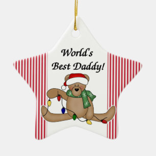 Beste der Vati-Verzierung der Teddybär-Welt Keramik Ornament