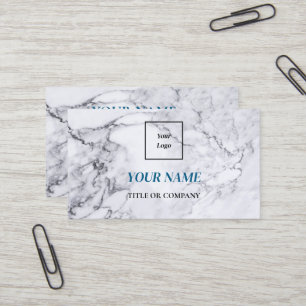 Beste Design-Anpassung Name Weiße Marmor-QR-Code Visitenkarte