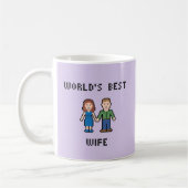 Beste die Ehefrau-Tasse der Pixel-Welt Kaffeetasse (Links)