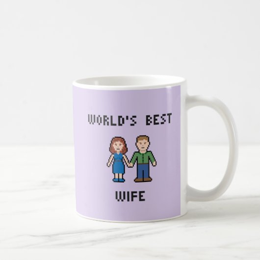 Beste die Ehefrau-Tasse der Pixel-Welt Kaffeetasse (Rechts)