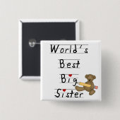 Beste die große Schwester-T-Shirts und Geschenke Button (Vorne & Hinten)