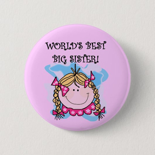Beste die große Schwester-T-Shirts und Geschenke Button (Vorderseite)