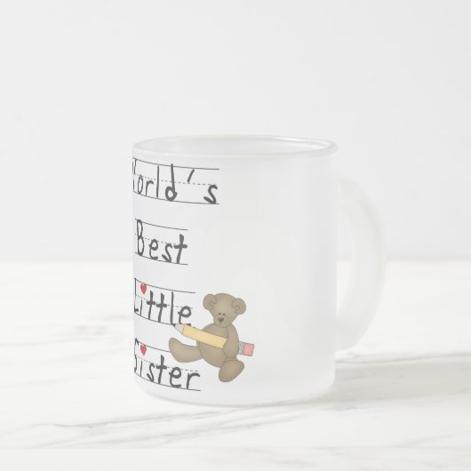 Beste die kleine Schwester-T-Shirts und Geschenke Mattglastasse (VorderseiteRechts)