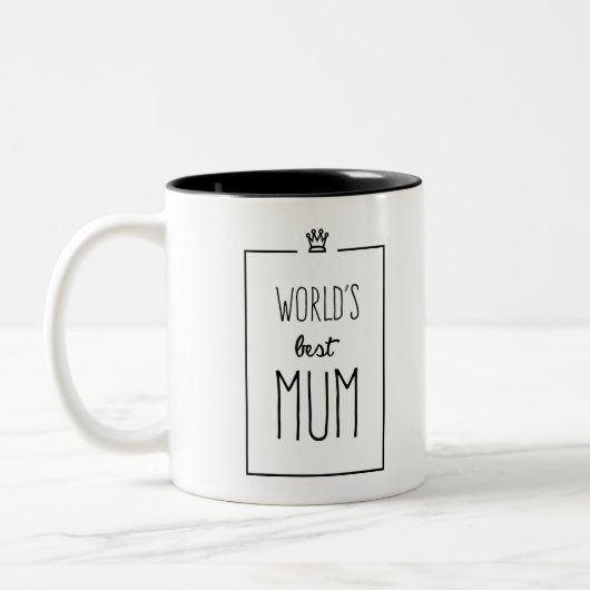 Beste die Mama-Tasse der Welt, Geschenk der Mutter Zweifarbige Tasse (Links)