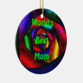 Beste die Mama-Verzierung der Welt Keramikornament (Rechts)