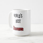 Beste die Tochter-Tasse der Welt Kaffeetasse (Vorderseite Links)