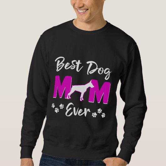 Beste Doberman Hund-Mama je Sweatshirt (Vorderseite)