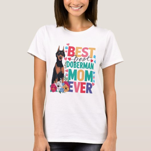 Beste Doberman-Mama je T-Shirt (Vorderseite)