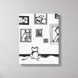 Beste Dog Line Zeichnend von Willowcatdesigns Leinwanddruck