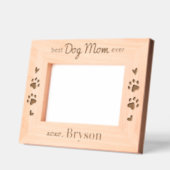 Beste DOG-MAMA aller Zeiten - Paws Personalisierte Geätzte Rahmen (Links)