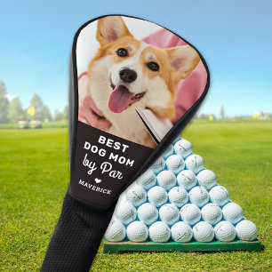 Beste DOG-MAMA nach Par Custom Foto Muttertag Golf Headcover