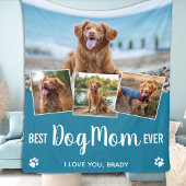 Beste DOG-MAMA Personalisiert Tier 4 FotoCollage Fleecedecke