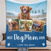Beste DOG-MAMA Personalisiert Tier 4 FotoCollage Fleecedecke