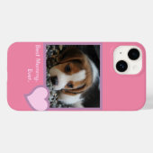 Beste Dog Mommy je Pink Text Pet Beagle Foto Case-Mate iPhone Hülle (Rückseite (Horizontal))