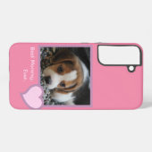 Beste Dog Mommy je Pink Text Pet Beagle Foto Samsung Galaxy Hülle (Rückseite (Horizontal))