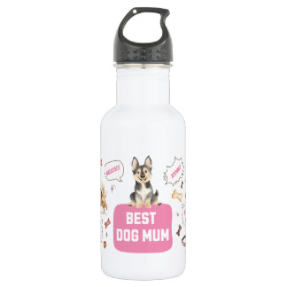 Beste Dog Mum Edelstahlflasche