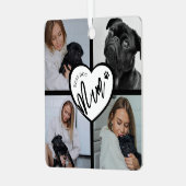 Beste Dog Mum | FotoCollage Ornament Aus Metall (Vorderseite links)