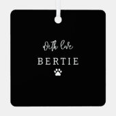 Beste Dog Mum | FotoCollage Ornament Aus Metall (Rückseite)