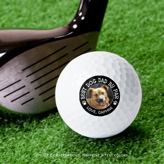 BESTE DOG-VATER NACH PAR-Foto Druckfarben Golfball