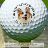 BESTE DOG-VATER NACH PAR PW Print Foto Golfball