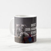 Beste Dogengrandpa je individuelles Foto Kaffeetasse (Vorderseite Links)