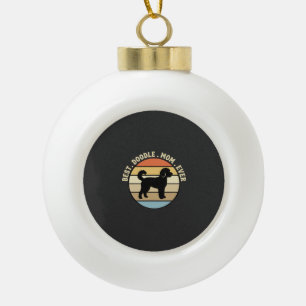 Beste Doodle-Mama Aller Zeiten Retro Hund Keramik Kugel-Ornament