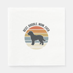 Beste Doodle-Mama Aller Zeiten Vintage-Hundemama-D Serviette