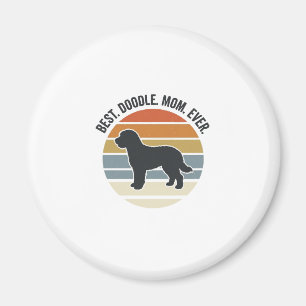 Beste Doodle-Mom Ever Vintage Hundemutter Design_1 Magnet