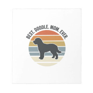 Beste Doodle-Mom Ever Vintage Hundemutter Design_1 Notizblock