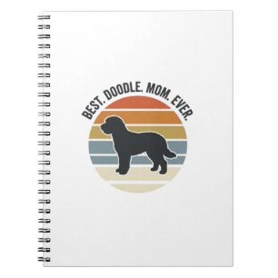 Beste Doodle-Mom Ever Vintage Hundemutter Design_1 Notizblock