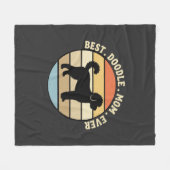 Beste Doodle-Mutter Aller Zeiten Retro Hund Fleecedecke (Vorderseite (Horizontal))