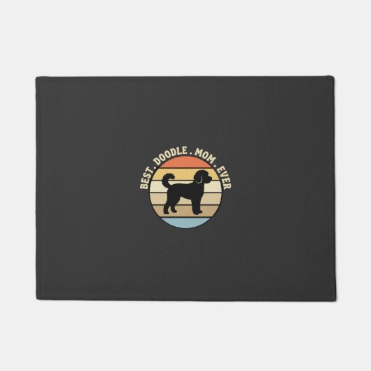Beste Doodle-Mutter Aller Zeiten Retro Hund Fußmatte (Vorderseite)