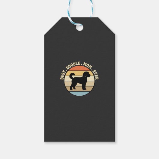 Beste Doodle-Mutter Aller Zeiten Retro Hund Geschenkanhänger (Vorderseite)