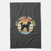 Beste Doodle-Mutter Aller Zeiten Retro Hund Geschirrtuch (Vertikal)