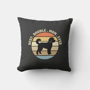Beste Doodle-Mutter Aller Zeiten Retro Hund Kissen