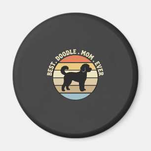 Beste Doodle-Mutter Aller Zeiten Retro-Hund Magnet
