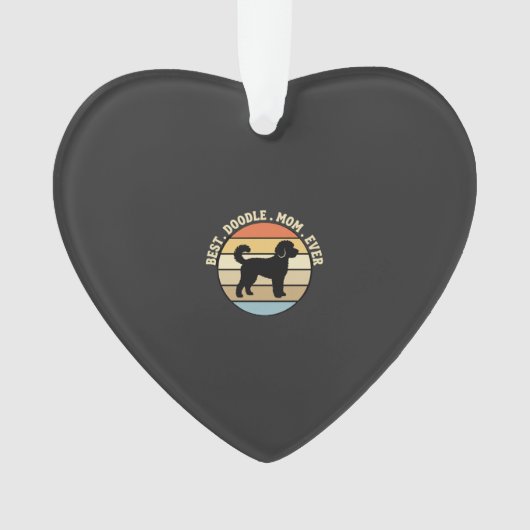 Beste Doodle-Mutter Aller Zeiten Retro Hund Ornament (Vorderseite)