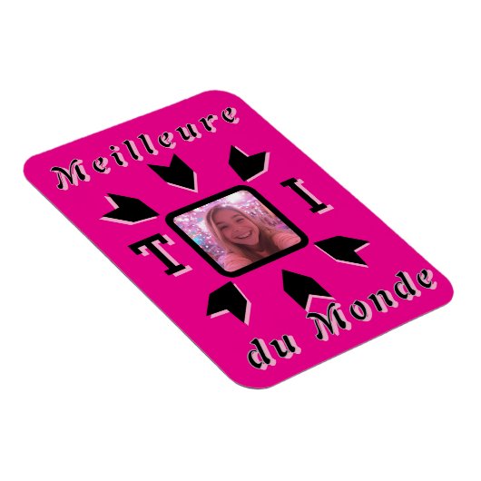 "Beste Du der Welt" Magnet (Rechte Seite)