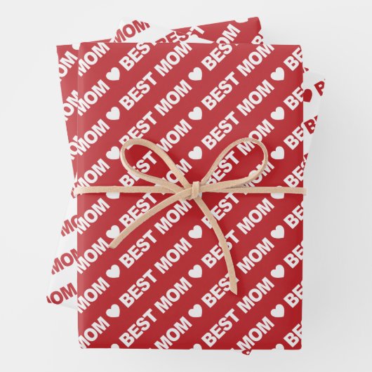 Beste dunkelrote und weiße Papierblätter für die M Geschenkpapier Set (Beispiel)