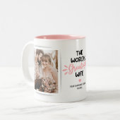 Beste Ehefrau 2 Foto Zwei-Tonen-Kaffee-Tasse Zweifarbige Tasse (Vorderseite Links)