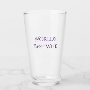Beste Ehefrau der Welt Personalisierter Glasbecher Glas