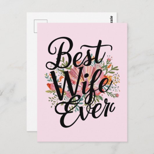 Beste Ehefrau ever  Postkarte (Vorne/Hinten)