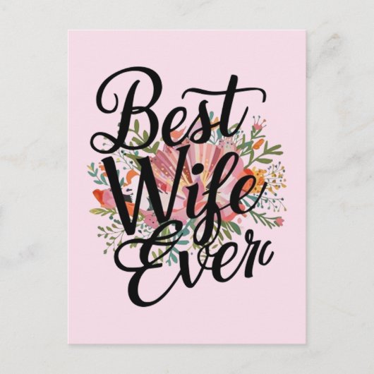 Beste Ehefrau ever  Postkarte (Vorderseite)